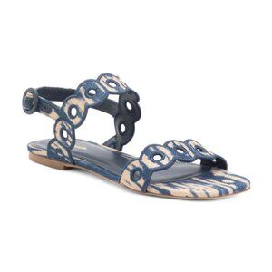LARROUDE Handmade In Brazil Florence Broderie Flat Sandals
